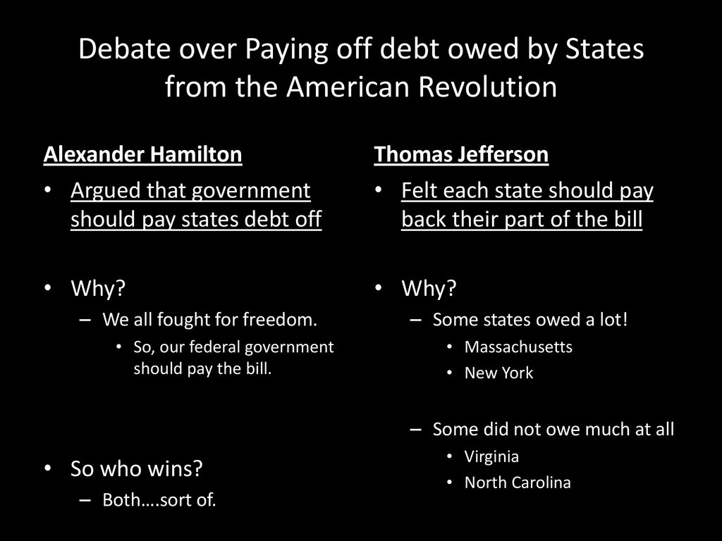 Hamilton national clearance debt